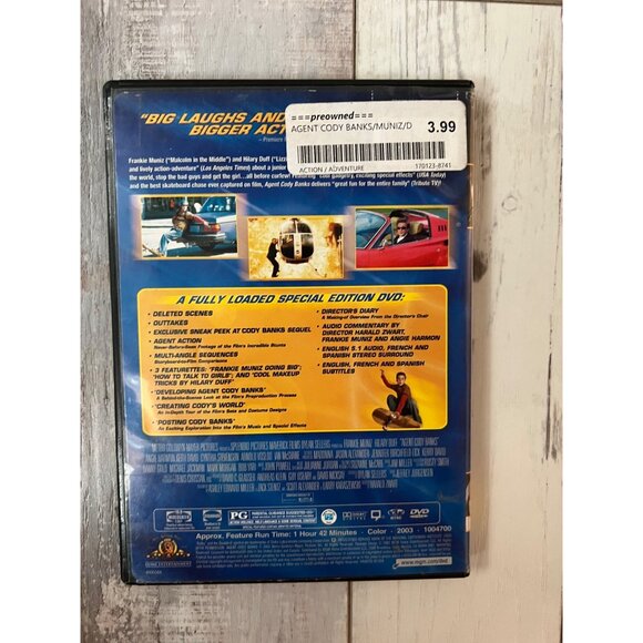 Agent Cody Banks DVD Special Edition Frankie Muniz Action Movie PG Comedy - Picture 3 of 3
